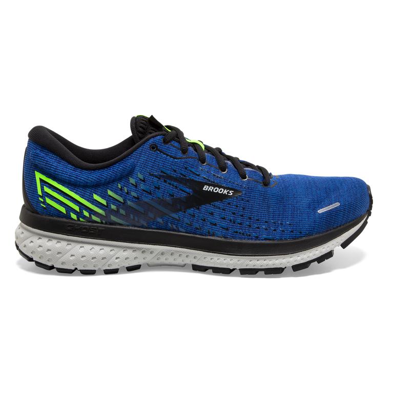 Brooks GHOST 13 Road Running Shoes Mens Sale - Blue/Black/Green Gecko (LXN387916)